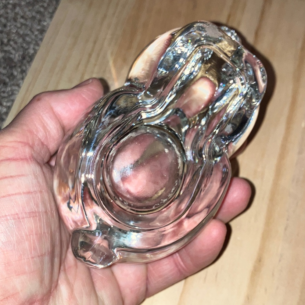 Indiana Glass Clear Glass Bunny Tea Light Or Votive Holder - Picture 5 of 5